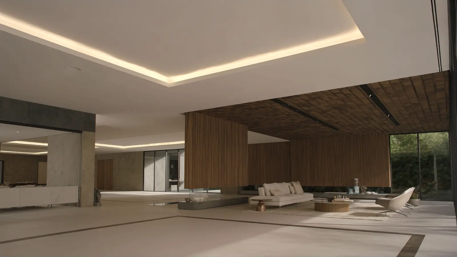 Interior de casa de alto padrão com acabamento fino